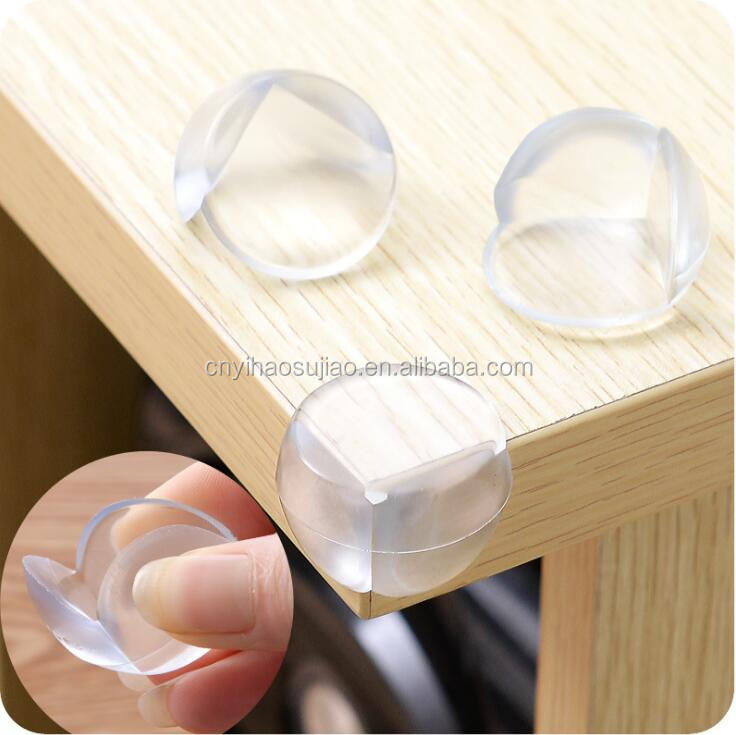 3 Sided Round Shape Pvc Transparent Baby Safety Table Corner Guards Protector